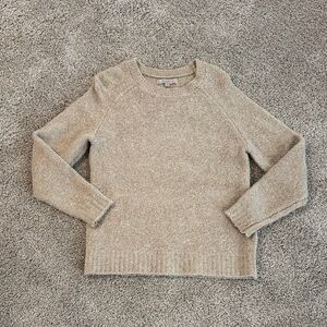 LOFT Soft Beige Crew Neck Sweater